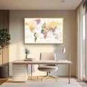 Ver imagem 4 de Quadro Decorativo Mapa Mundi