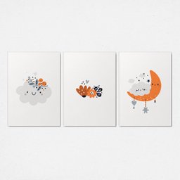 Trio Quadros para Quarto Infantil - 1