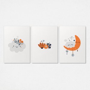 Trio Quadros para Quarto Infantil