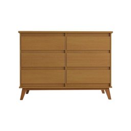 Cômoda para Quarto Luxo Londres com 6 Gavetas - Nature - 2