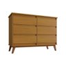 Cômoda para Quarto Luxo Londres com 6 Gavetas - Nature - 3