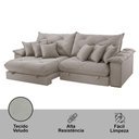 Ver imagem 5 de Sofá Ágata Veludo Dois Módulos de 100cm B25 Meu Sofá Online B026 Veludo Prata