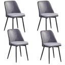 Ver imagem 1 de Cadeiras de Cozinha Estofadas C/ Almofada Removível 4 Un Cor:grafite com Preto