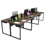 Estação Trabalho Mesa Industrial 6 Lugares Gavetas Netmobil - Nogal/preto - 2