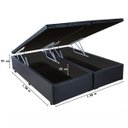 Ver imagem 3 de Cama Box Baú Queen-Size 158x198x42 Corino Preto Pistão A Gás