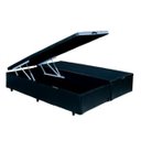 Ver imagem 2 de Cama Box Baú Queen-Size 158x198x42 Corino Preto Pistão A Gás