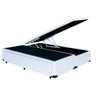Cama Box Baú Queen-Size 158x198x42 Corino Branco Pistão A Gás - 2