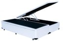 Ver imagem 2 de Cama Box Baú Queen-Size 158x198x42 Corino Branco Pistão A Gás