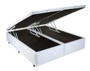 Ver imagem 1 de Cama Box Baú Queen-Size 158x198x42 Corino Branco Pistão A Gás