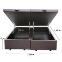Ver imagem 2 de Cama Box Baú Queen-Size 158x198x42 Corino Marrom Pistão A Gás
