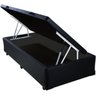 Cama Box Baú Solteiro 88x188x42 Corino Preto Pistão A Gás - 1