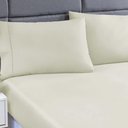 Ver imagem 3 de Jogo Lençol 400 Fios Ponto Palito Cama King 3pçs Poliéster - Palha