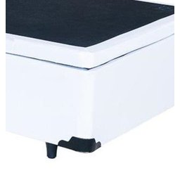 Cama Box Baú Solteiro 88x188x42 Corino Branco Pistão A Gás - 3