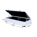 Ver imagem 4 de Cama Box Baú Solteiro 88x188x42 Corino Branco Pistão A Gás