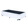 Cama Box Baú Solteiro 88x188x42 Corino Branco Pistão A Gás - 2