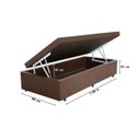 Ver imagem 3 de Cama Box Baú Solteiro 88x188x42 Corino Marrom Pistão A Gás