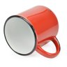 2 Canecas Tipo Esmaltada Cerâmica Grand Retro 320ml Vermelho - 4