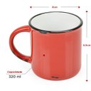 Ver imagem 3 de 2 Canecas Tipo Esmaltada Cerâmica Grand Retro 320ml Vermelho
