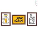 Ver imagem 3 de 3 Quadros Churrasco e Cerveja Garrafa Vazia Tem Historia:branca