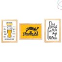 Ver imagem 4 de 3 Quadros Churrasco e Cerveja Garrafa Vazia Tem Historia:branca