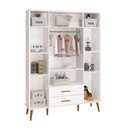 Ver imagem 6 de Kit Comoda Sapateira e Guarda Roupa Isis Pés Retrô 4 Portas 2 Gavetas Infantil Reller