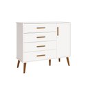 Ver imagem 3 de Kit Comoda Sapateira e Guarda Roupa Isis Pés Retrô 4 Portas 2 Gavetas Infantil Reller