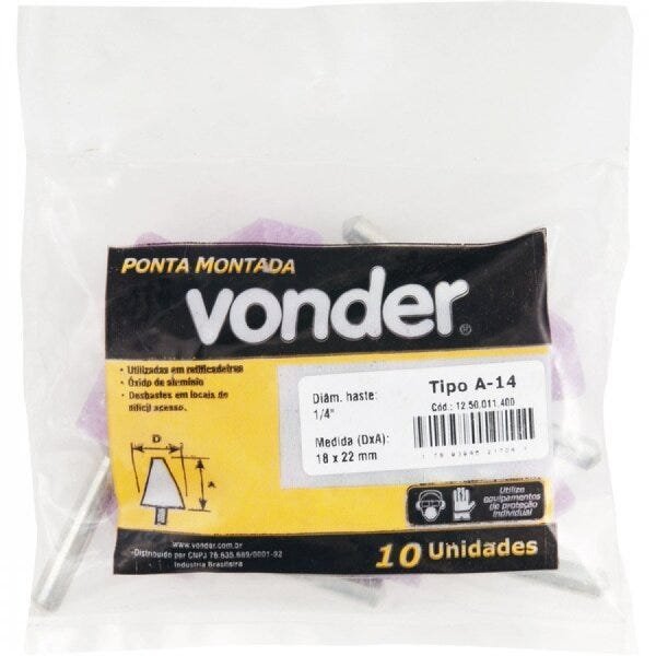 Ponta montada A-14 haste 1/4" Vonder - 2