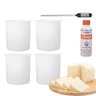 Kit de Fabricação de Queijo Caseira Minas Frescal com Termometro, 4 Formas e Coalho Injesul 4 Formas - 1
