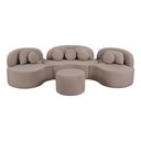 Ver imagem 6 de Sofá Orgânico Apple 3,08m Veludo com Pés de Madeira Cor Bege 2137