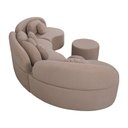 Ver mais imagens de Sofá Orgânico Apple 3,08m Veludo com Pés de Madeira Cor Bege 2137