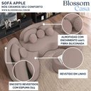 Ver imagem 2 de Sofá Orgânico Apple 3,08m Veludo com Pés de Madeira Cor Bege 2137