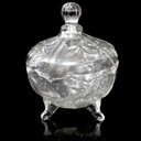 Ver imagem 2 de Kit Com 2 Bomboniere De Vidro Premium Tampa Porta Bala Doce