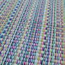 Ver imagem 2 de Tapete Sala Quarto Artesanal Arco Íris 2,00m X 1,40m Cru Antiderrapante