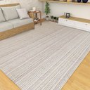 Ver imagem 3 de Tapete Sala Quarto Artesanal Arco Íris 2,00m X 1,40m Cru Antiderrapante