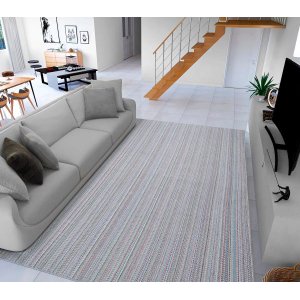 Tapete Sala Quarto Artesanal Arco Íris 2,00M x1,50M Cru