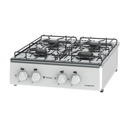 FOGAO 4 BOCAS VENAX FLAMATOP BRANCO GAS GLP - 4