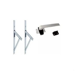 Kit Janela Maxim Ar - Braço 60Cm - com Fecho - Madeira e Alumínio - 1