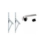 Kit Janela Maxim Ar - Braço 60Cm - com Fecho - Madeira e Alumínio - 1