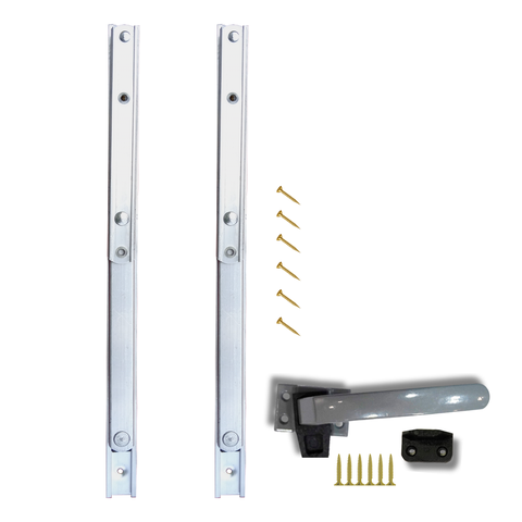 Kit Janela Maxim Ar - Braço 30cm - com Fecho - Madeira e Alumínio