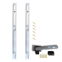 Ver imagem 1 de Kit Janela Maxim Ar - Braço 30cm - com Fecho - Madeira e Alumínio