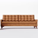 Ver imagem 1 de Sofá 4 Lugares Grécia Living Corino Marrom 220cm