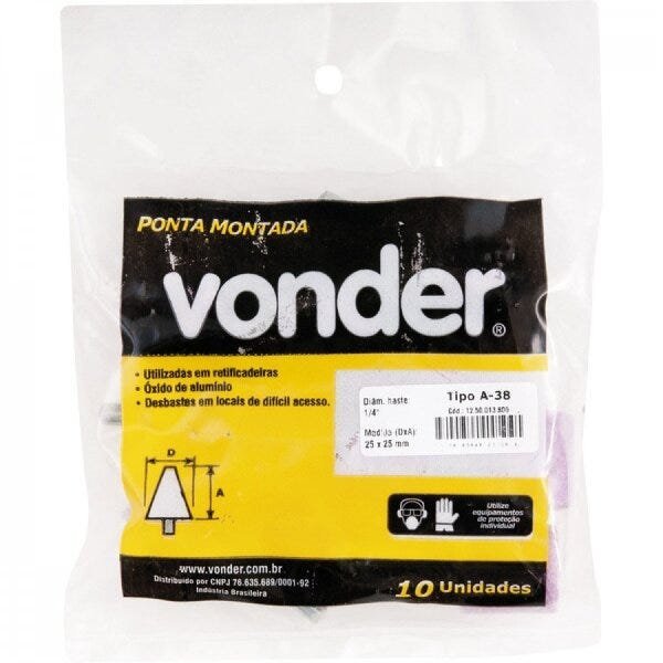 Ponta montada A-38 haste 1/4" Vonder - 2