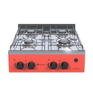 Fogao de Mesa 4 Bocas Grand Petit Vetro Vermelho Gas GLP