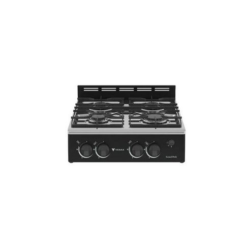 Fogao de Mesa 4 Bocas Grand Petit Vetro Preto Fosco Gas GLP