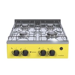 FOGAO DE MESA 4 BOCAS GRAND PETIT VETRO AMARELO GAS GLP - 2
