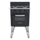 Ver imagem 1 de FOGAO 2 BOCAS VENAX GEMINI VETRO PRETO FOSCO GAS GLP