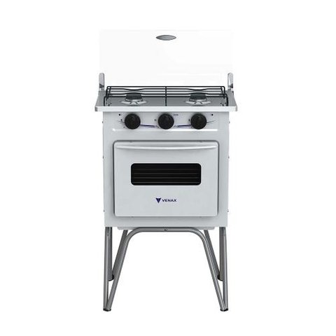 FOGAO 2 BOCAS VENAX GEMINI TAMPA DE VIDRO BRANCO GAS GLP