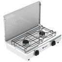 Ver imagem 2 de FOGAO DE MESA 2 BOCAS VENAX FLAMALAR TAMPA DE METAL BRANCO GAS GLP