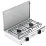 FOGAO DE MESA 2 BOCAS VENAX FLAMALAR TAMPA DE METAL BRANCO GAS GLP - 2