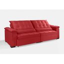 Ver imagem 4 de Sofá Retrátil e Reclinável Renew 2.50m Estilo Estofados - França Velusoft Cor "vermelho"